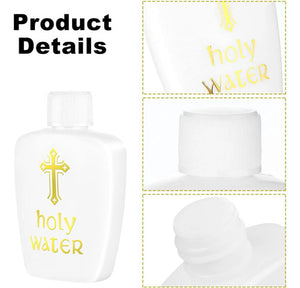 6 Pack Botellas De Agua Bendita Recargables 60ml Blanco
