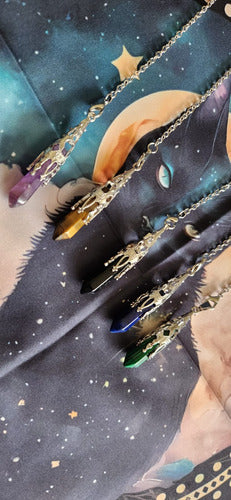 Péndulo De Cristal Curativo Adivinación Reiki + Palo Santo