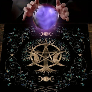 Mantel De Tarot Arbol Wicca + Palo Santo Regalo!!