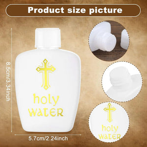 6 Pack Botellas De Agua Bendita Recargables 60ml Blanco
