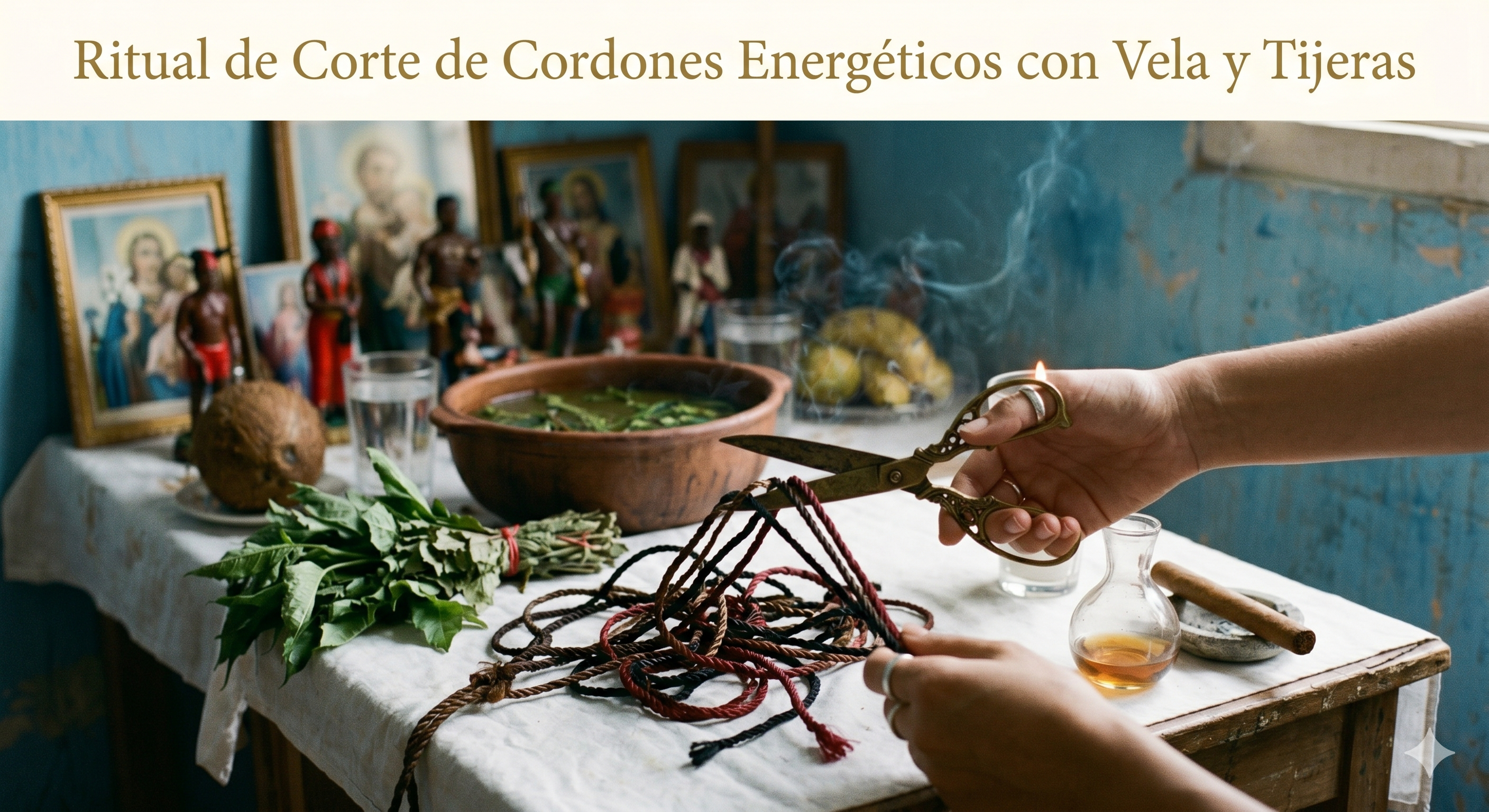 Ritual de Corte de Cordones Energéticos con Vela y Tijeras