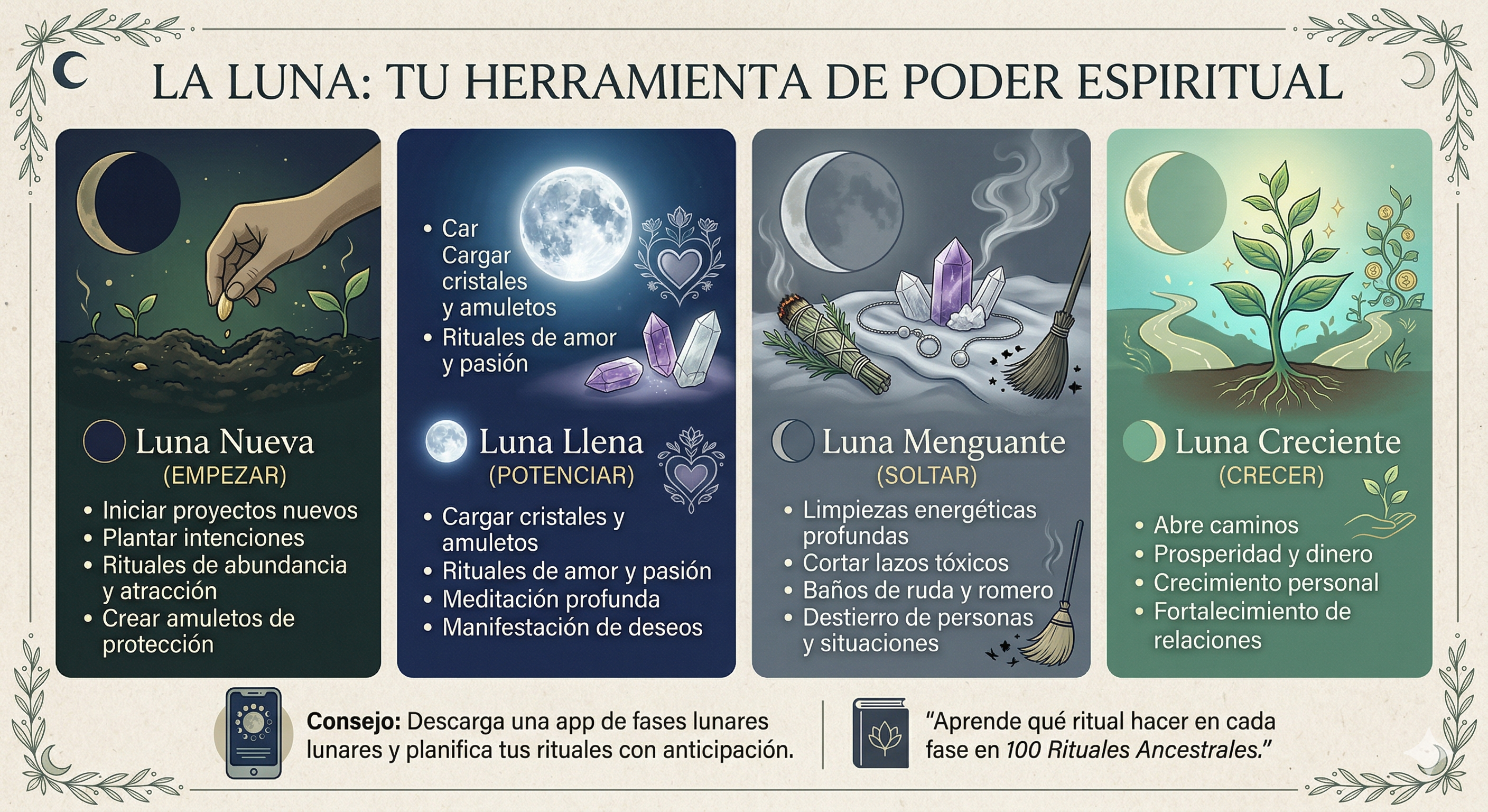 Luna Nueva vs Luna Llena: Cuándo Hacer Cada Ritual