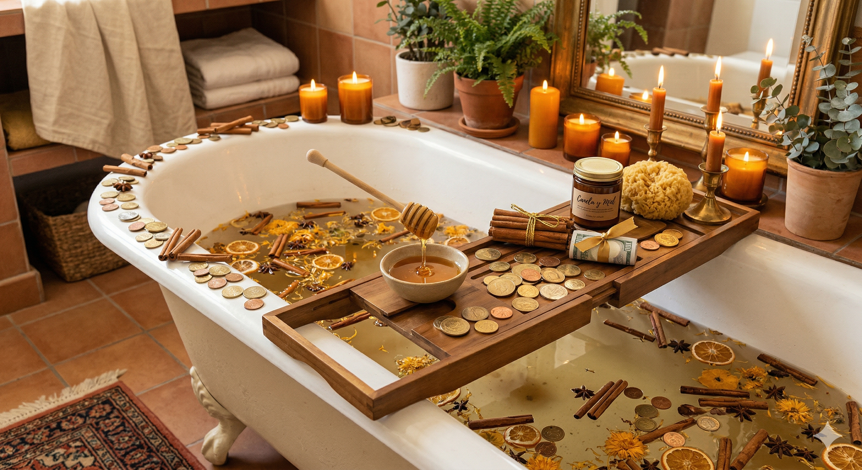 Baño de Canela y Miel para Atraer Dinero