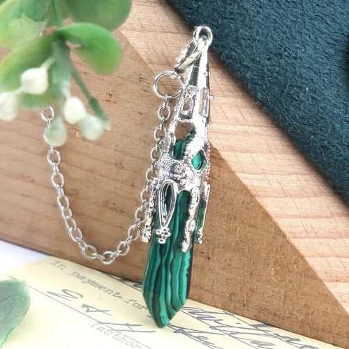 Péndulo De Cristal Curativo Adivinación Reiki + Palo Santo