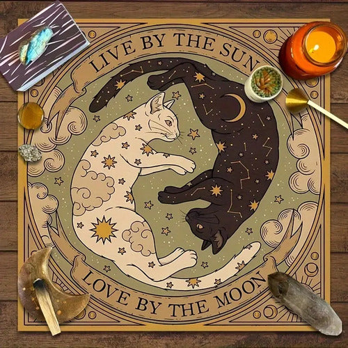 Mantel De Tarot Gato Cosmico + Palo Santo Regalo!!