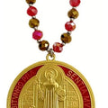 Amuleto Medalla De San Benito Grande + Regalo Palo Santo Dorado