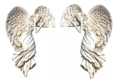2 Angeles Para Marco De Puerta (derecho E Izquierdo)  Blanco