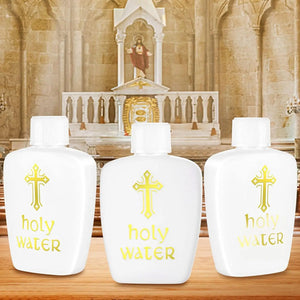 6 Pack Botellas De Agua Bendita Recargables 60ml Blanco