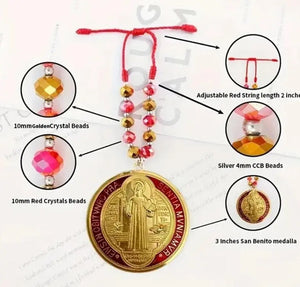 Medallón San Benito Para Gran Protección + Regalo Palo Santo Rojo