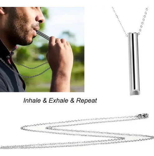 Silbato + Collar Para Meditación Y Ansiedad  2 X 1 