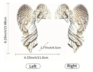 2 Angeles Para Marco De Puerta (derecho E Izquierdo)  Blanco