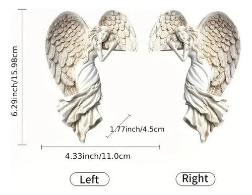 2 Angeles Para Marco De Puerta (derecho E Izquierdo)  Blanco
