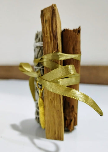 Kit De Abundancia Salvia Blanca + Palo Santo + Canela + Dije Abundancia Y Prosperidad