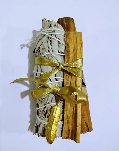 Kit De Abundancia Salvia Blanca + Palo Santo + Canela + Dije Abundancia Y Prosperidad
