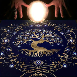 Mantel De Tarot Arbol Ojo Turco + Palo Santo Regalo!!