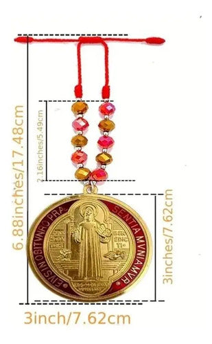 Medallón San Benito Para Gran Protección + Regalo Palo Santo Rojo