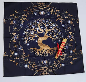 Mantel De Tarot Arbol Ojo Turco + Palo Santo Regalo!!