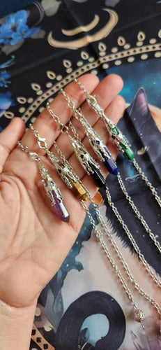 Péndulo De Cristal Curativo Adivinación Reiki + Palo Santo