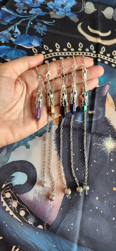 Péndulo De Cristal Curativo Adivinación Reiki + Palo Santo