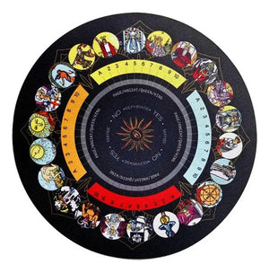 Tapete Para Pédulo Con Diseño De Tarot + Sahumerio De Regalo Negro