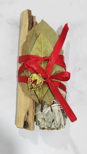 Kit De Protección Salvia Blanca + Palo Santo + Laurel + Dije Protección Espiritual
