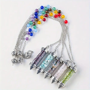 Péndulo Botella 7 Chakras + Palo Santo