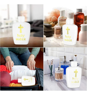 6 Pack Botellas De Agua Bendita Recargables 60ml Blanco