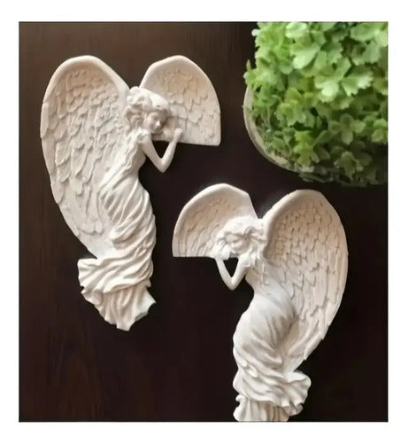 2 Angeles Para Marco De Puerta (derecho E Izquierdo)  Blanco