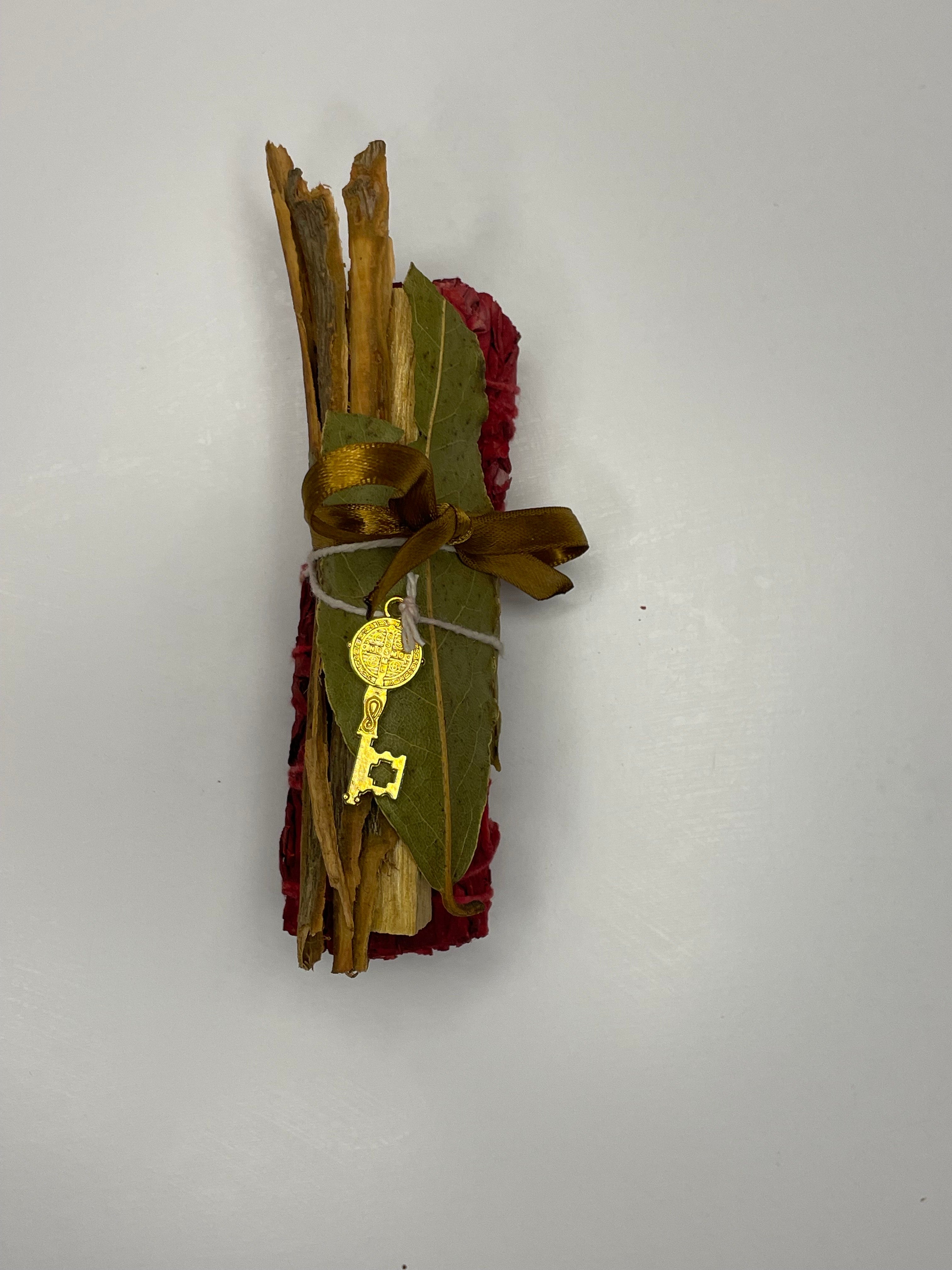 Atado Dragón Del Dinero: Palo Santo, Canela, Laurel y Llave De San Benito Premium